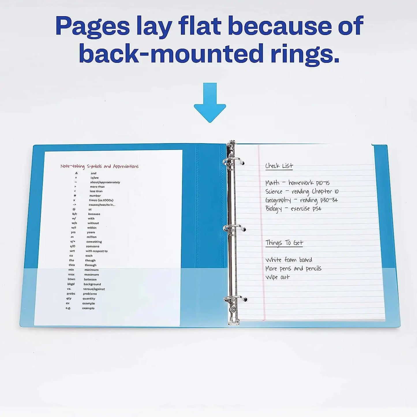3 Ring Binder- 1" - Blue by Anti Spier