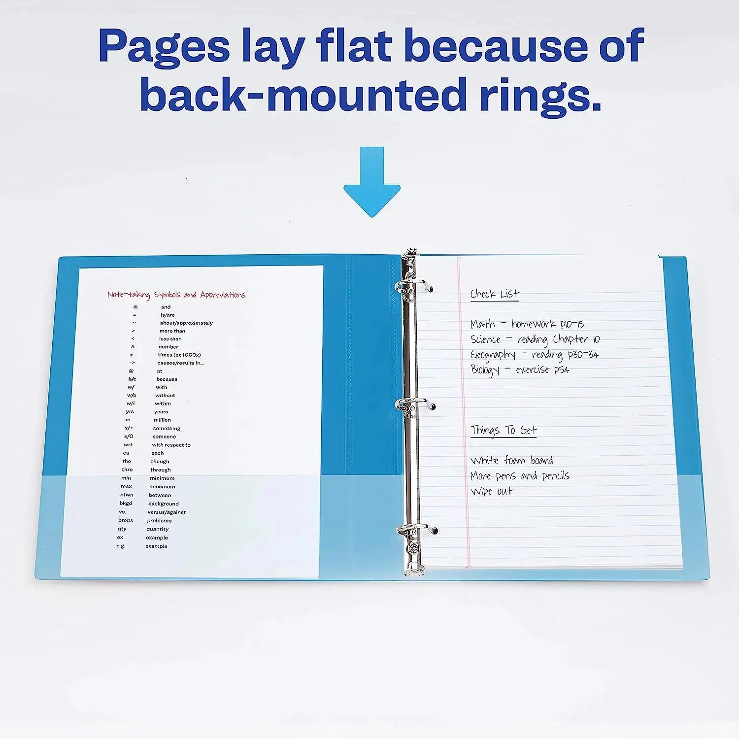 3 Ring Binder- 1" - Blue by Anti Spier