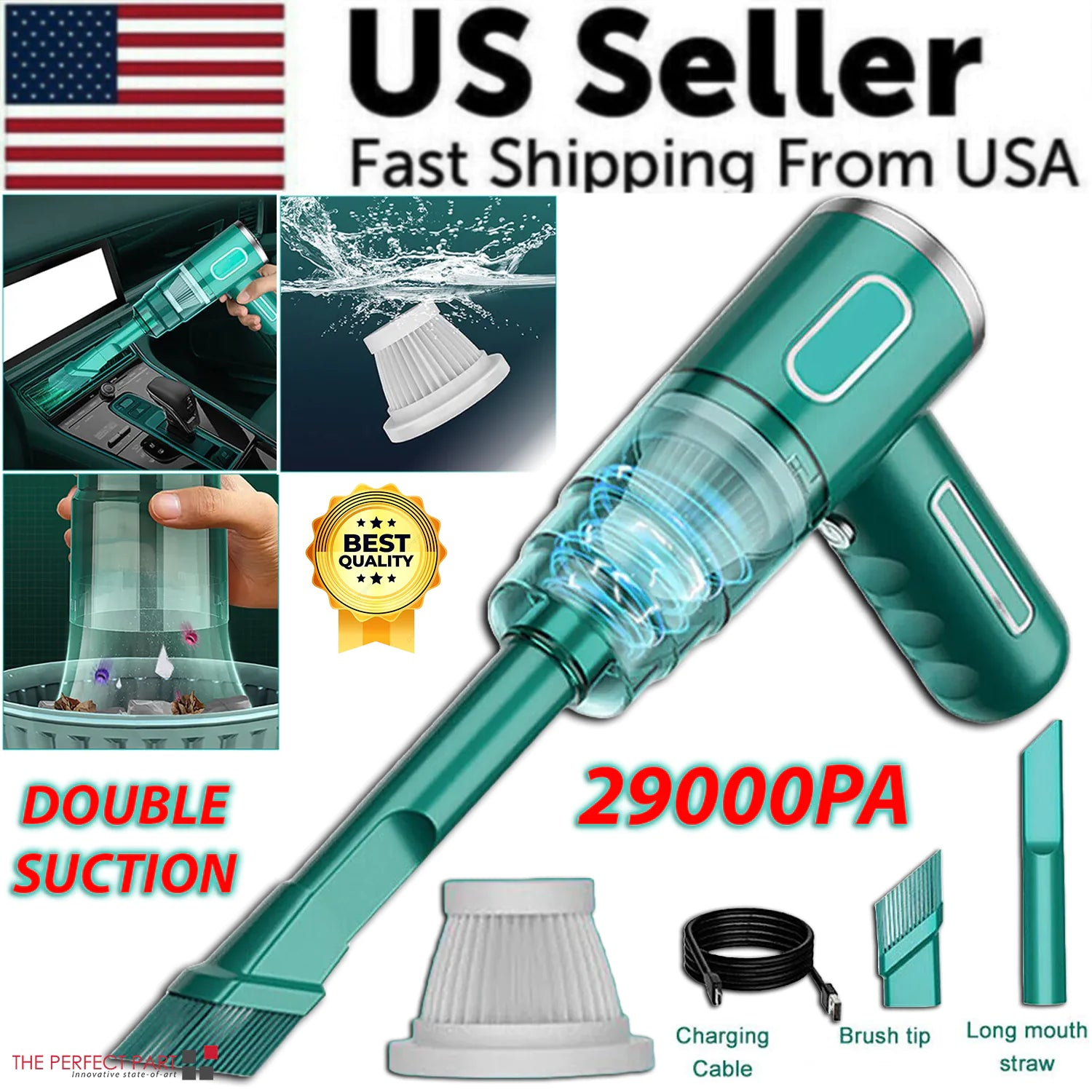 29000PA Cordless Hand Held Vacuum Cleaner Mini Portable Car Auto Home Wireless by Anti Spier