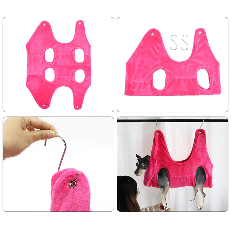 Portable Pet Dog Cat Grooming Hanging Hammock Harness Breathable Groom Helper US by Anti Spier
