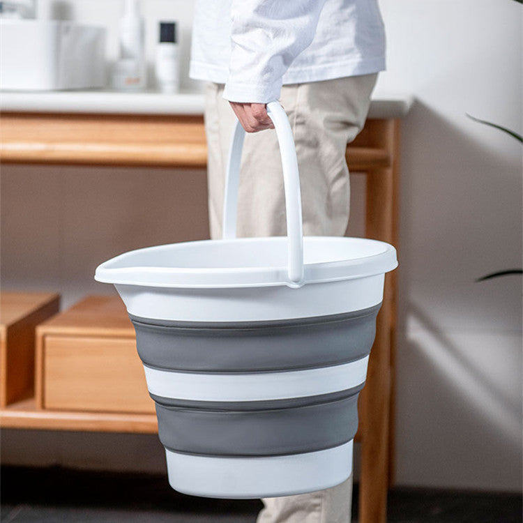 Collapsible bucket Portable retractable plastic home portable thickened travel outdoor car wash bucket Fishing bucket by Hypersku