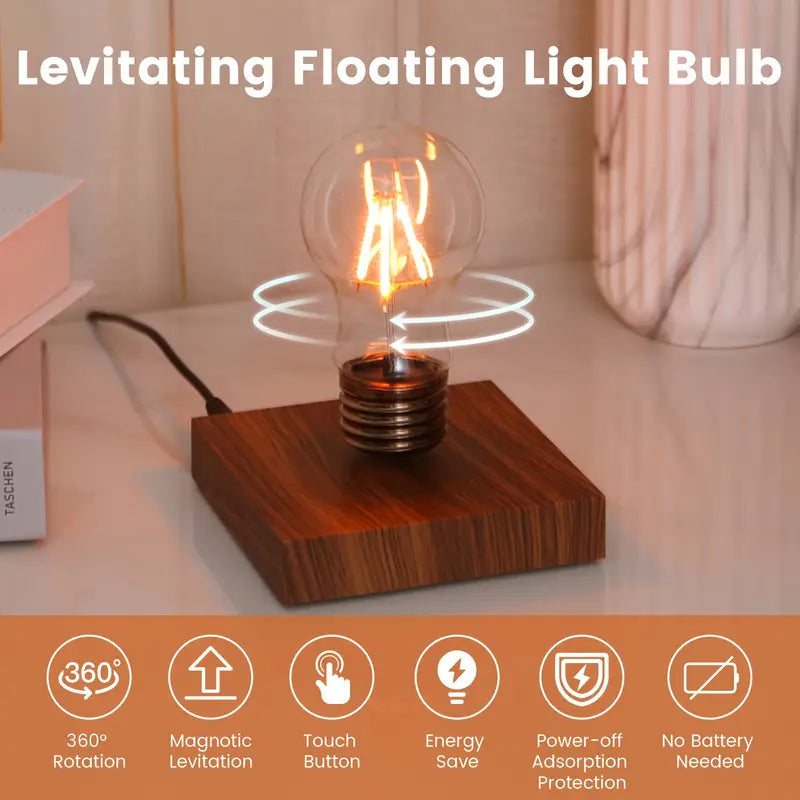 Levitating Light Bulb, Magnetic Floating Levitation Lamp, Decoration For Room And Office, Unique Tech Gift by Anti Spier