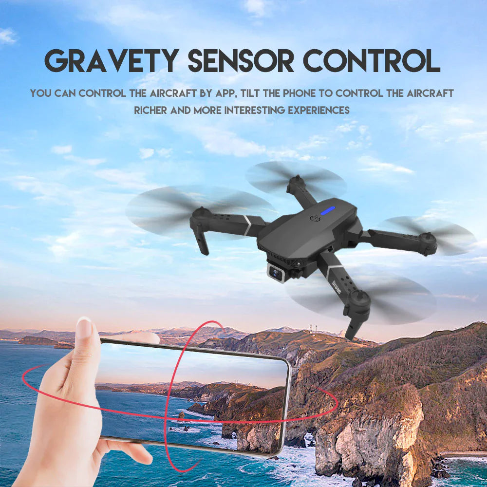2023 New RC Drone With 4K HD Dual Camera WiFi FPV Foldable Quadcopter +4 Battery by Anti Spier