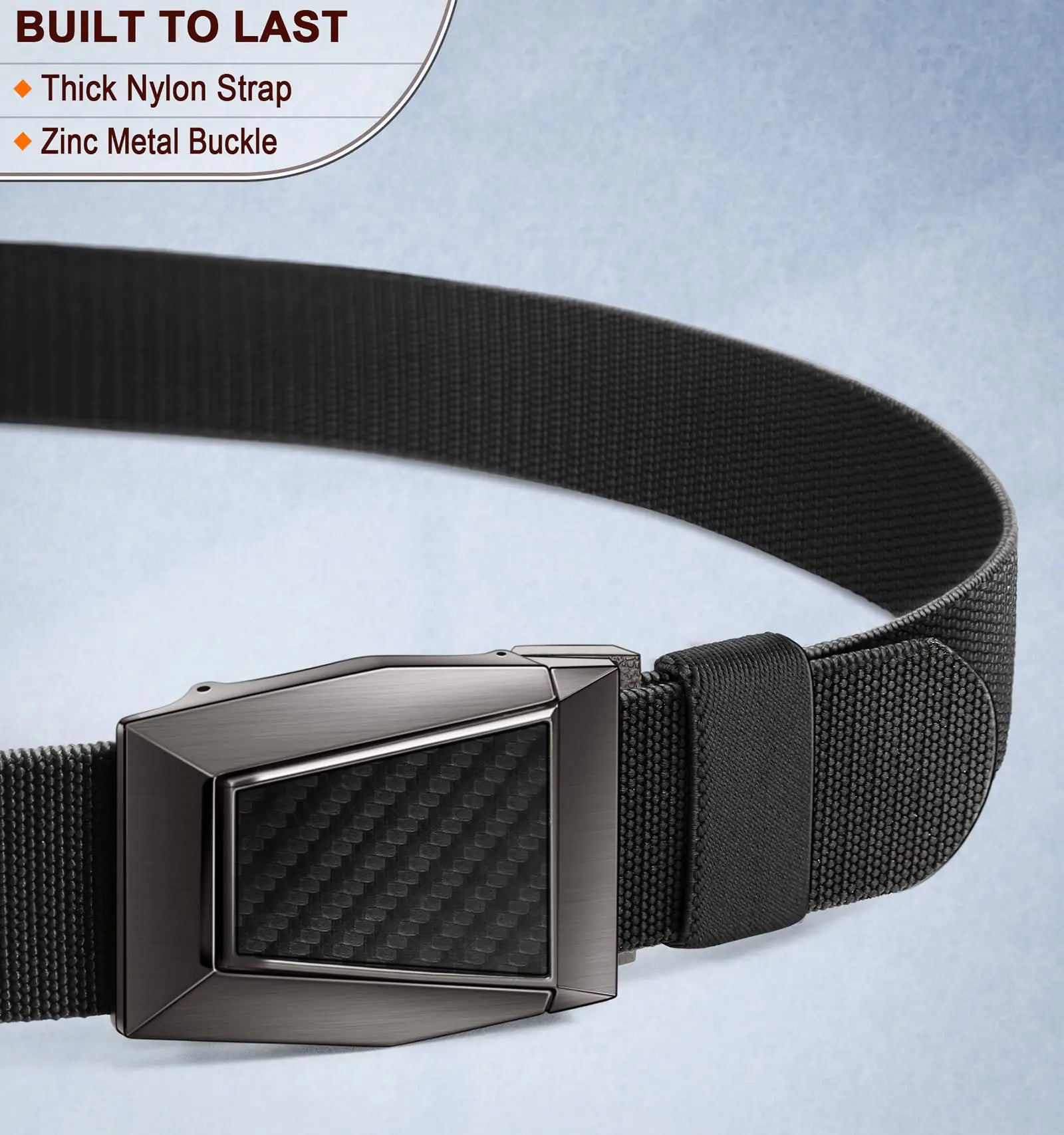BULLIANT Tactical Belt for Men, Men Stretch Nylon Web Gift Belt 1.5"-Hiking Rigger Military Work-Quick Release Black2972 34"-38"Waist Adjustable by Anti Spier