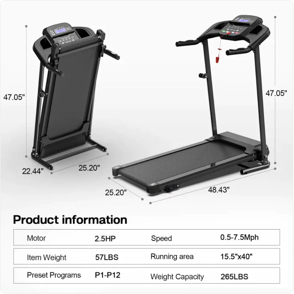Folding Treadmill with Pulse Sensor by Anti Spier