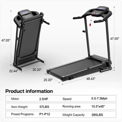 Folding Treadmill with Pulse Sensor by Anti Spier