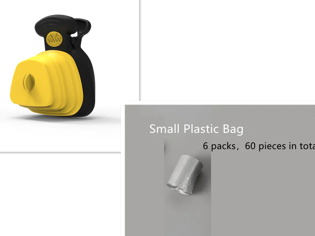 Pet Dog Poop Bag Dispenser with Foldable Poop Scoop by Anti Spier