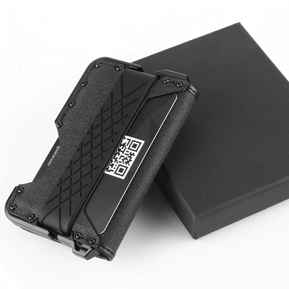 Men's Slim Metal Leather Wallet by Anti Spier