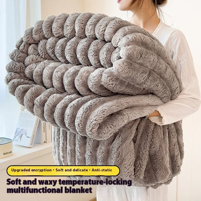 Faux Rabbit Fur Velvet Blanket by Anti Spier