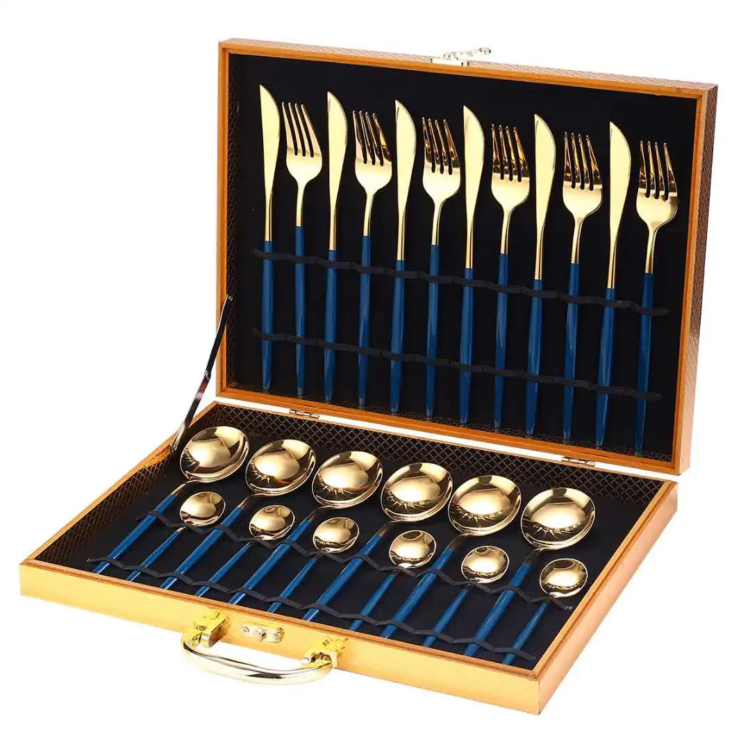 24 Pieces Luxury Cutlery Set by Anti Spier