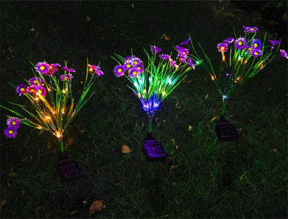 Solar Garden Lights LED Flower Stake Lamp Outdoor Yard Waterproof Patio Decor by Anti Spier