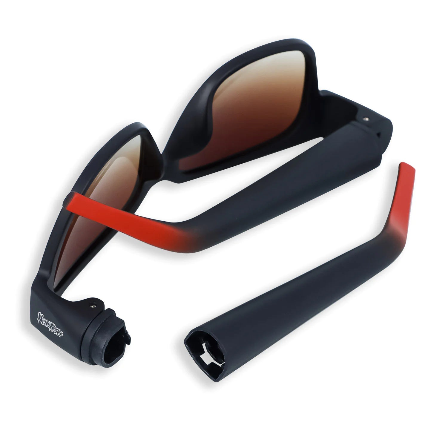 Sunglasses with Hidden Horn Tube Storage by Anti Spier