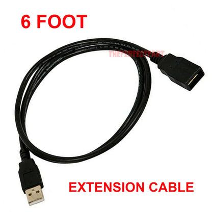 6FT USB 2.0 Male to Female Extension Data Charger Cable Cord Adapter M/F 6 Feet by Anti Spier