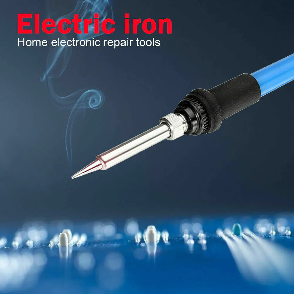 60W Soldering Iron Digital LCD Electric Welding Tools Solder Wire Tweezers Hand by Anti Spier