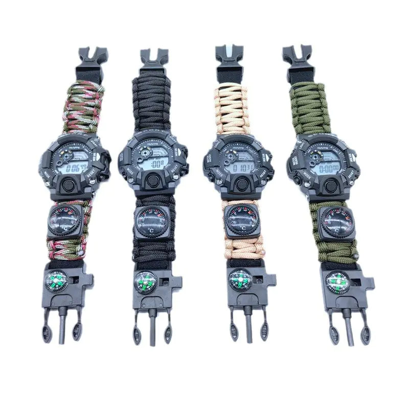 Multifunctional Outdoor Compass Watch with Survival Tools by Anti Spier