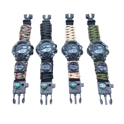 Multifunctional Outdoor Compass Watch with Survival Tools by Anti Spier