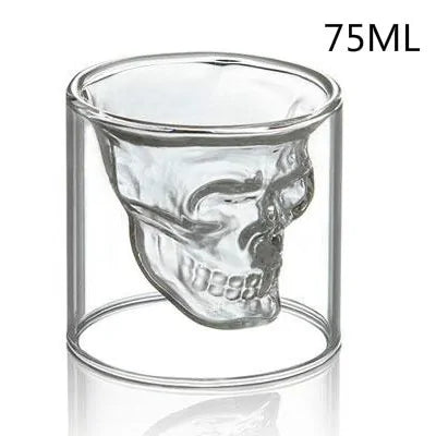 Double Layered Glass Skull Coffee Mug by Anti Spier