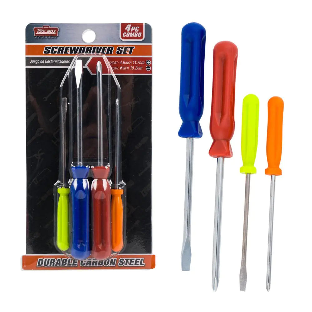 5" & 6" Screwdriver Set - Phillips + Flathead 4pc by Anti Spier