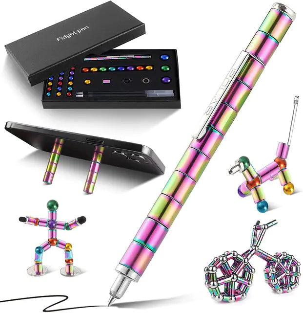 Multifunctional Deformable Magnet Fidget Pen by Anti Spier