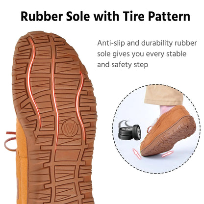 MIXIN Mens Slippers Indoor Outdoor Memory Foam House Shoes Anti-Slip Moccasins Slippers for Men 9 Brown by Anti Spier