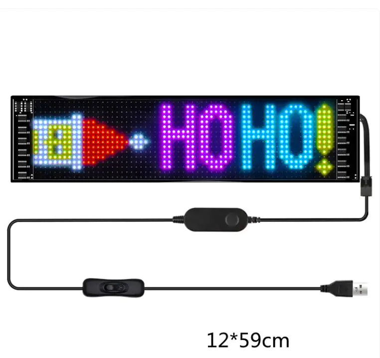Programmable Car LED Sign LED Full-color Advertising Screen Ultra-thin Display Screen Custom Text Pattern Animation Display Car by Anti Spier