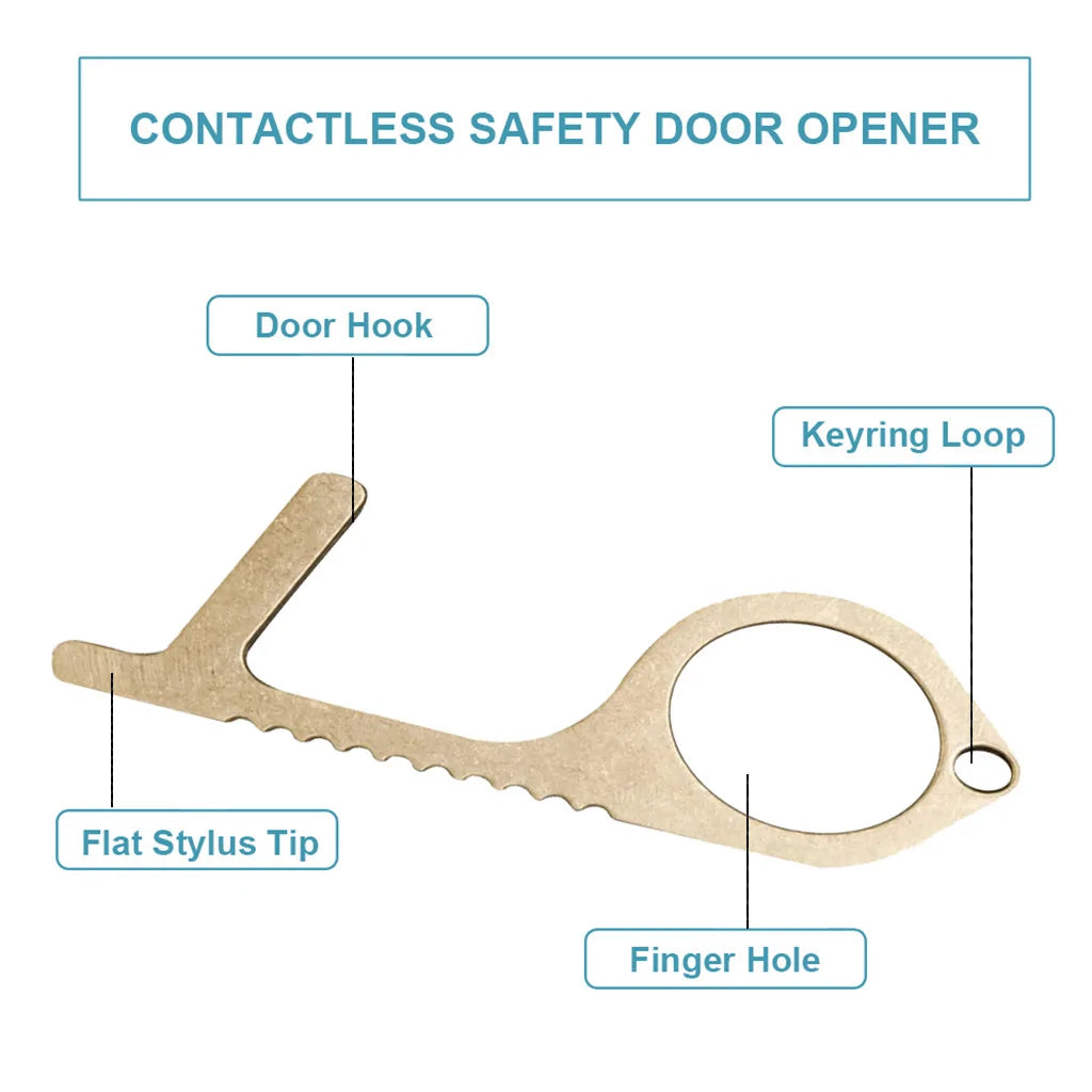 Brass Key Elevator Button Contactless Safety Door Opener by Anti Spier
