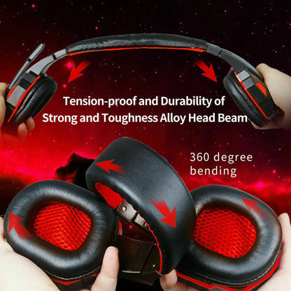 3.5mm Gaming Headset Mic LED Headphones Stereo Bass Surround For PC PS4 Xbox One by Anti Spier