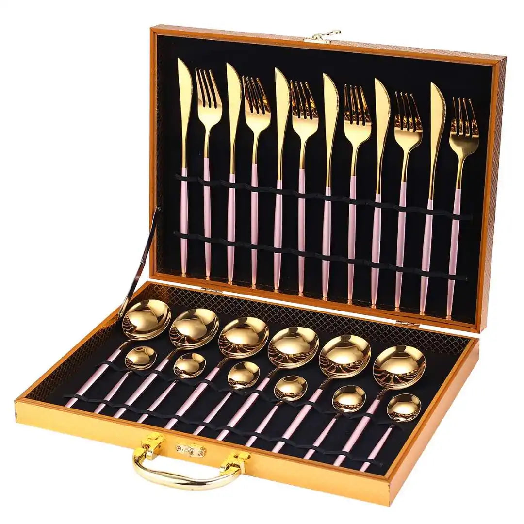 24 Pieces Luxury Cutlery Set by Anti Spier
