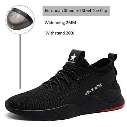 Men Work Safety Shoes Steel Toe Cap by Anti Spier