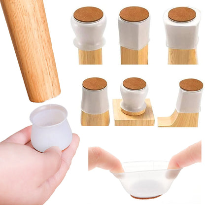 16pcs Silicone Furniture Leg Protectors: Floor Protection & Anti-slip Pads by Anti Spier