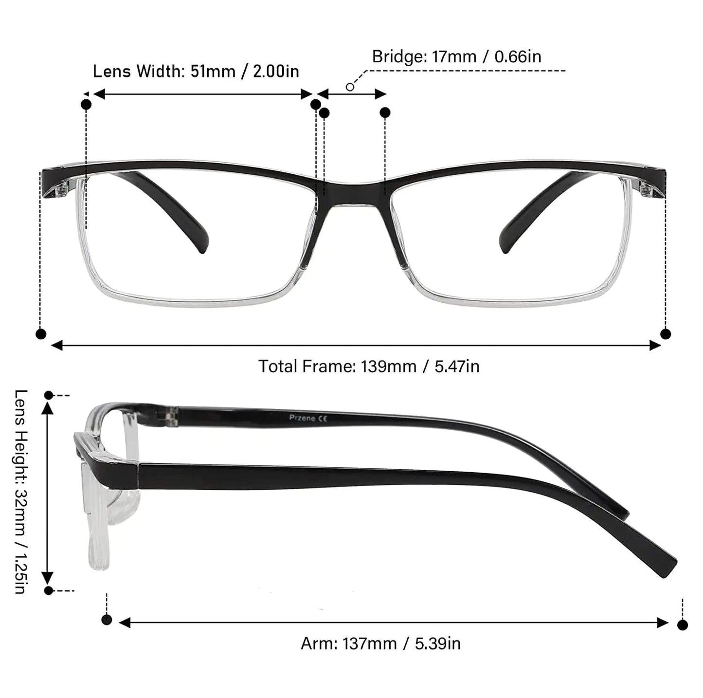 4 Pack Reading Glasses Readers Men Women Square Frame Spring Hinge Unisex Pairs by Anti Spier