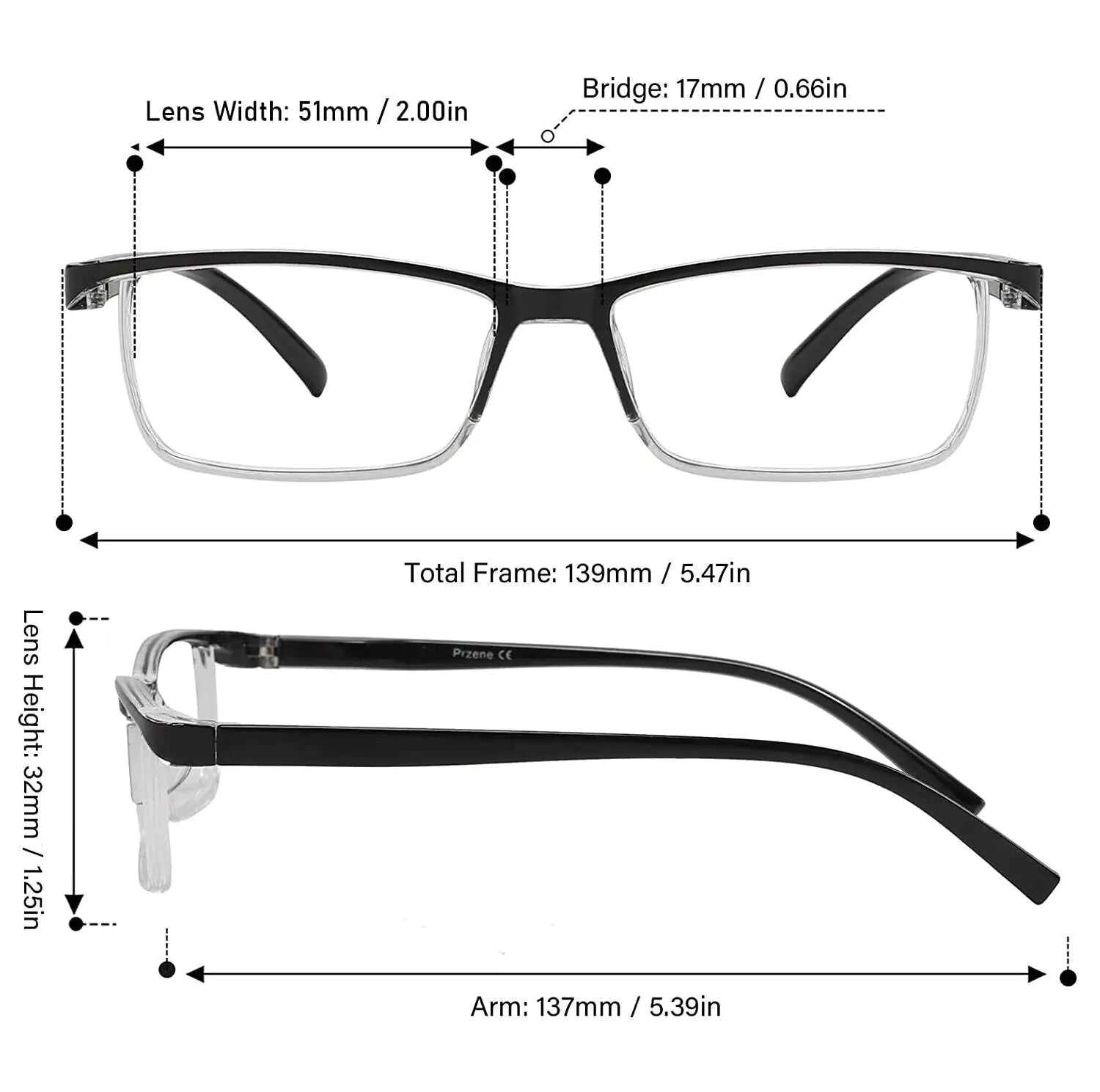 4 Pack Reading Glasses Readers Men Women Square Frame Spring Hinge Unisex Pairs by Anti Spier