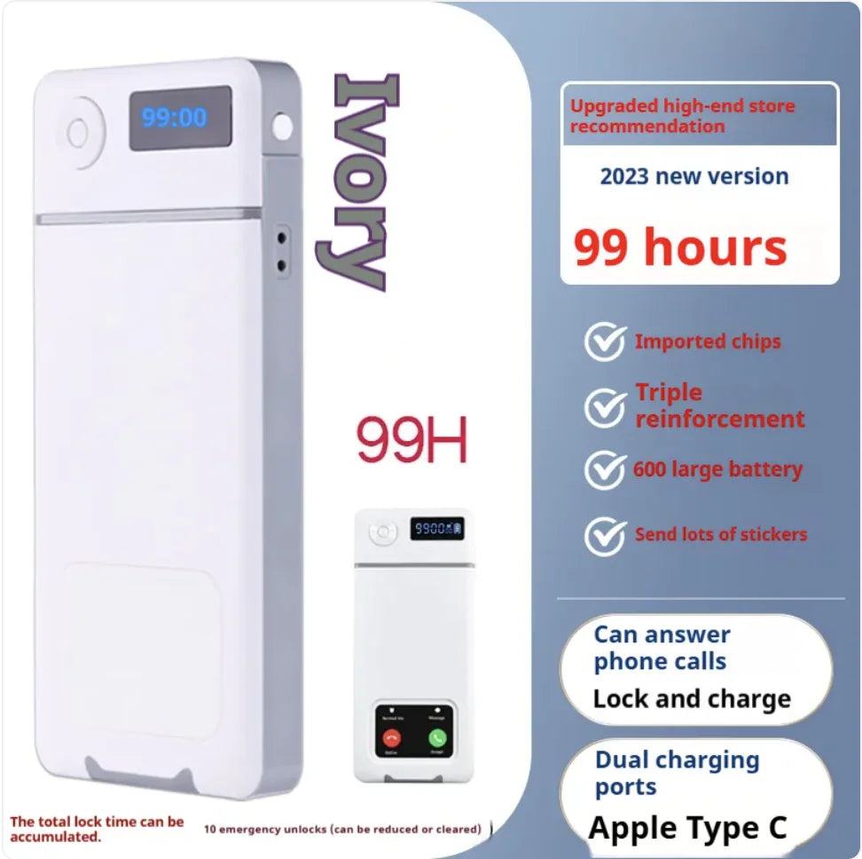 Enhanced Mobile Phone Lock Box with Timer – Self-Discipline Tool for Focus and Internet Control by Anti Spier