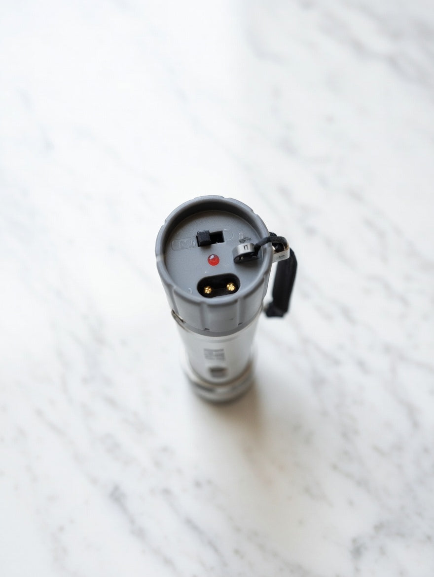 Silver Safety Flashlight Stun Shock Rechargeable Super Bright LED with Holster by Anti Spier