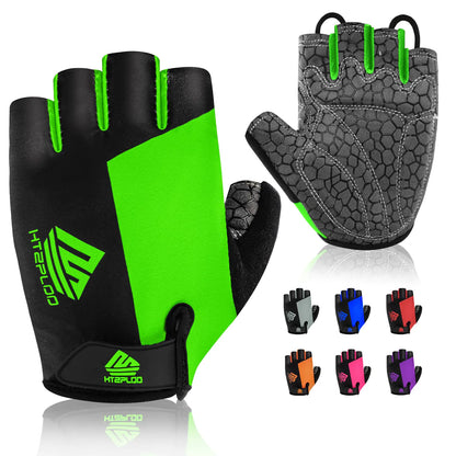 Bike Gloves Cycling Gloves Biking Gloves Bicycle Gloves for Men Women with Anti-Slip Shock-Absorbing Pad,Light Weight Half Finger Gloves for Cycling Workout Training Outdoor Black&gray X-Large by Anti Spier