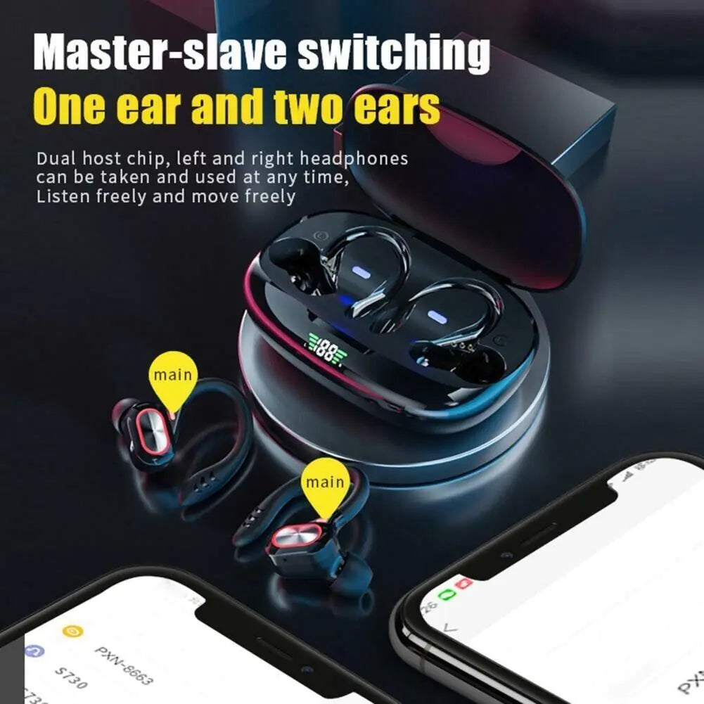 Bluetooth Headset 5.1 True Wireless Earphones Earbuds Headphones HiFi Sport TWS by Anti Spier