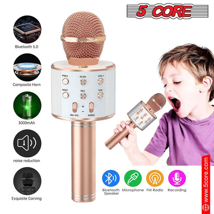 5Core Wireless Karaoke Microphone Bluetooth Mic Portable Handheld Microfonos Inalambricos by Anti Spier