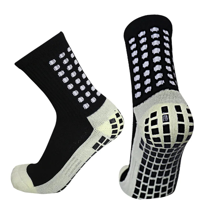 3 Pair Sport Socks Anti Slip W/ Grip Soccer Men Football Basketball Sock Premium by Anti Spier
