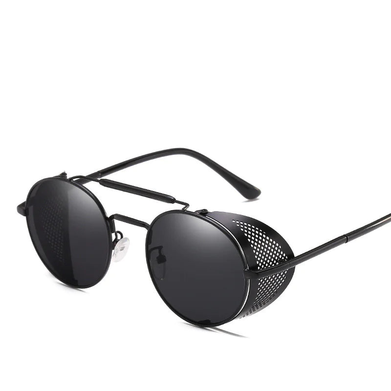 Windshield Round Retro Colored Reflective Sunglasses by Anti Spier