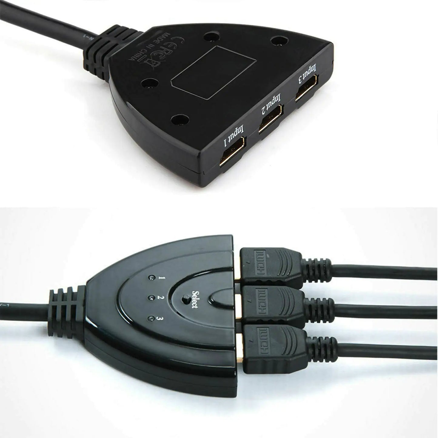 3 Port HDMI Splitter Cable 1080/4K Switch Switcher HUB Adapter for HDTV PS4 Xbox by Anti Spier