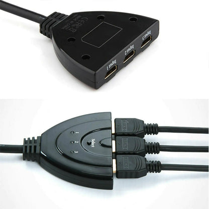 3 Port HDMI Splitter Cable 1080/4K Switch Switcher HUB Adapter for HDTV PS4 Xbox by Anti Spier