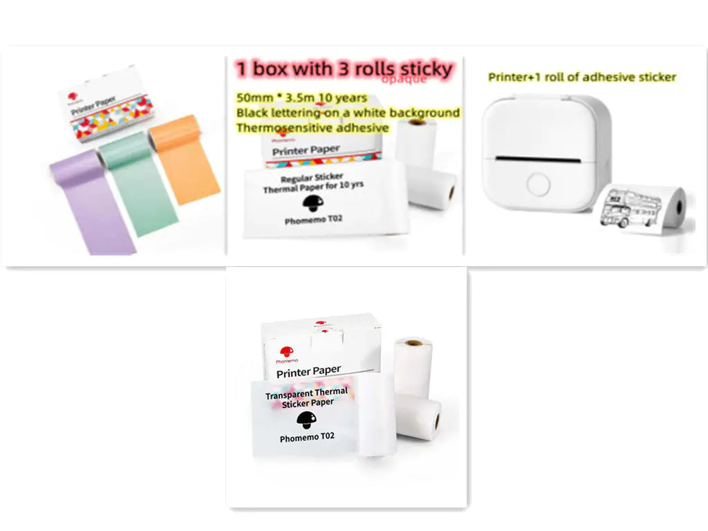 Portable Mini Thermal Label Printer Home Photo Printer Student Wrong Question Printer Bluetooth Mini Label Printer Price Tag by Anti Spier
