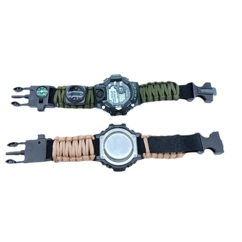 Multifunctional Outdoor Compass Watch with Survival Tools by Anti Spier