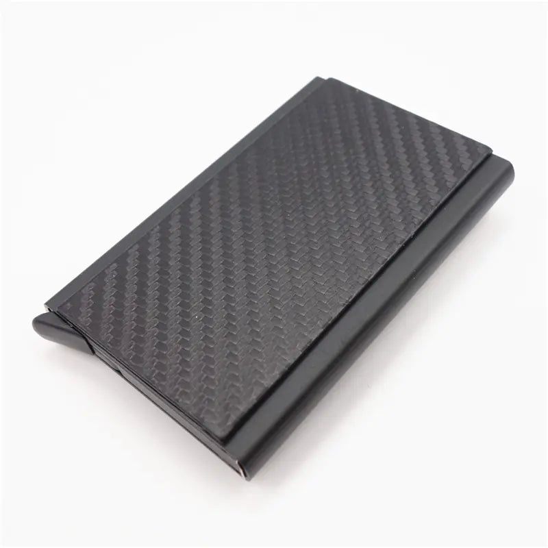 Aluminum Alloy RFID Wallet with Carbon Fiber Card Case by Anti Spier