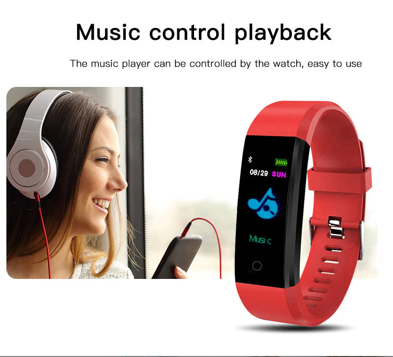 Fitness Smart Watch Activity Tracker Heart Rate For Women Men Oxygen BP Monitor by Anti Spier