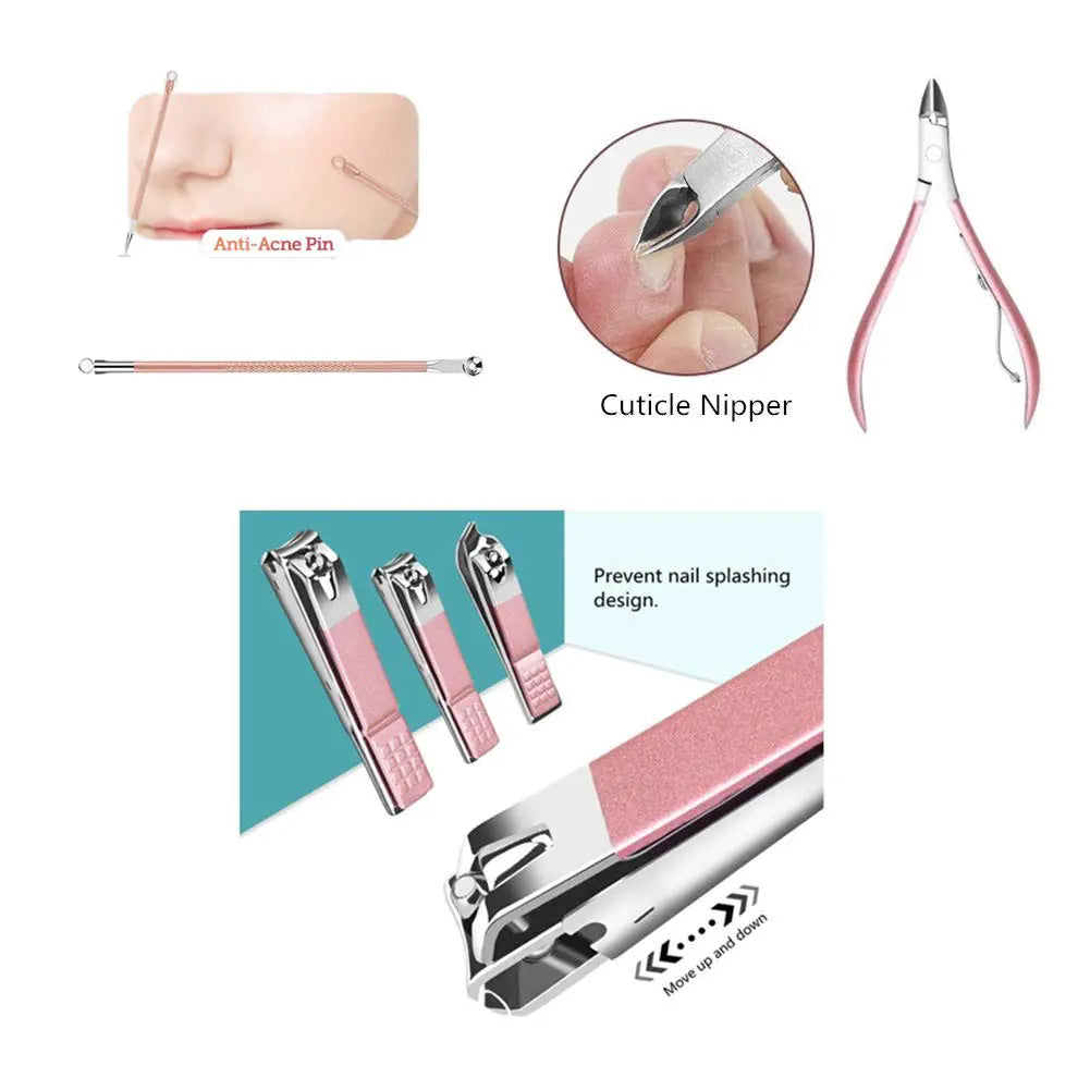 18 In 1 Lovely Lady DIY Manicure Pedicure Tool Set by Anti Spier