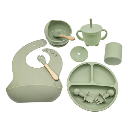 Baby Silicone Feeding Tableware Set by Anti Spier