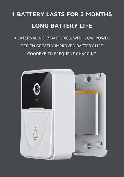Wireless Security WiFi Smart Doorbell Intercom Video Camera Bell Chime Door Ring by Anti Spier