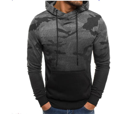 Camo Hoodie Sweatshirt with Hood by Anti Spier
