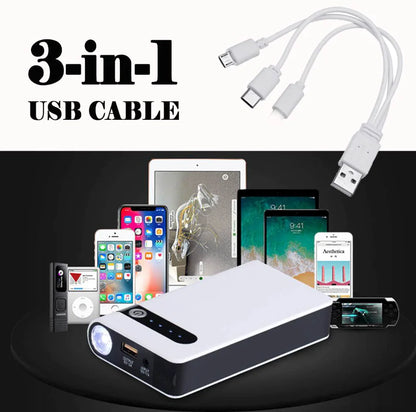 20000mAh Car Jump Starter Booster Jumper Box Power Bank Battery Charger Portable by Anti Spier